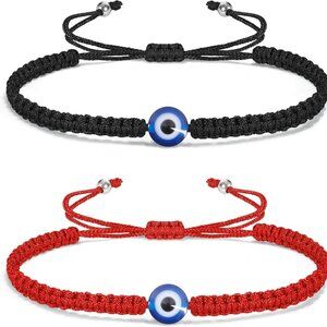 Evil Eye Bracelets for Women Men Handmade Braided Kabbalah Good Luck Bracelet Ro